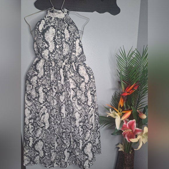 Worthington Halter Snake Print Dress Sz6 #New - Picture 3 of 9